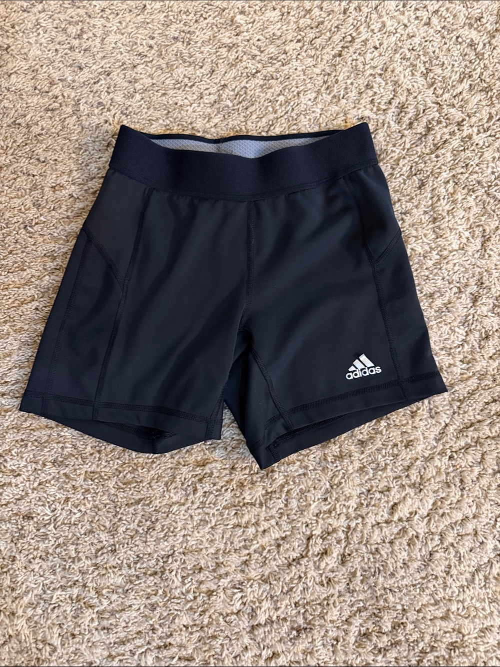 Adidas Black Athletic Bike Shorts with Logo. Woman’s size XS. 5” inseam.